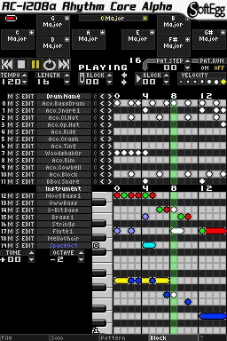 Block Edit Screen - Rhythm Core Alpha