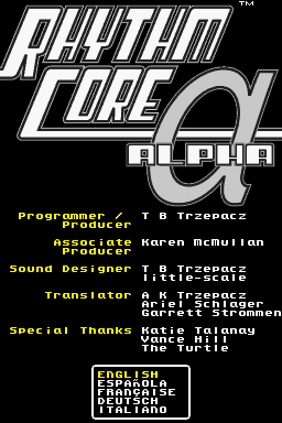 Title Screen - Rhythm Core Alpha
